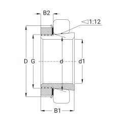 Tuleja łożyskowa wciągana H209 40x45x65