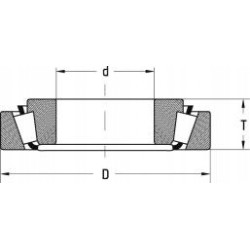 Łożysko Stożkowe 32308 fi 40mm 40x90x35,25