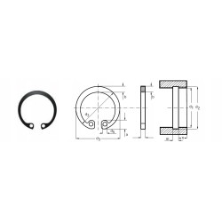 Pierścień wewnętrzny SEGER W14 SEGW14 SEGW014 DIN 472 x10 sztuk