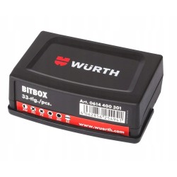 WURTH ZESTAW BITÓW 1/4” 33 ELEMENTY W KASECIE BITBOX