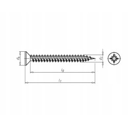 Wurth Wupofast PZ 2 Wkręt do drewna 5x70/64 x 200 sztuk