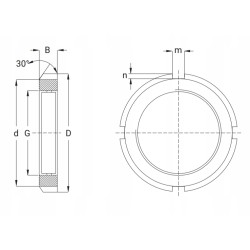 Nakrętka łożyskowa KM06 38x45x7 M30x1,5