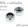 Nakrętka ocynkowana M14 DIN 985 z wkładką x10 sztuk