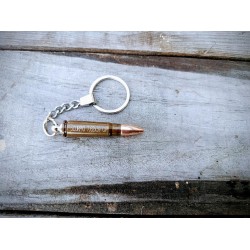 Breloczek do kluczy "kałach" 7,62x39 wykonany ze stalowej łuski