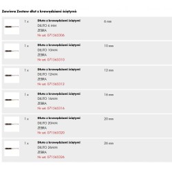 Wurth Zestaw dłut z krawędziami ściętymi 6 sztuk DIN 5139 (0715653001)