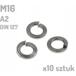 Podkładka sprężysta nierdzewna A2 M16 DIN 127 INOX x10 sztuk