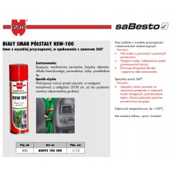 Wurth Biały smar półstały o wysokiej przyczepności HSW 100 (0893104500)