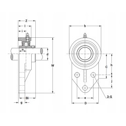 UCFB205 oprawa łożyskowa zespół łożyskowy 25mm x1 sztuka