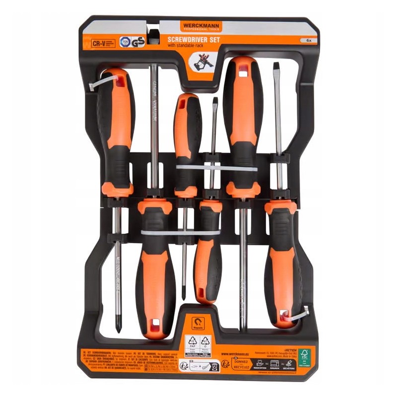 Śrubokręty Werckmann 6 sztuk Komplet wkrętaków z uchwytem