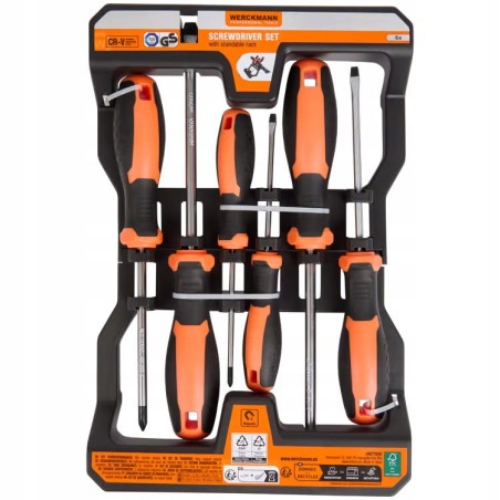Śrubokręty Werckmann 6 sztuk Komplet wkrętaków z uchwytem