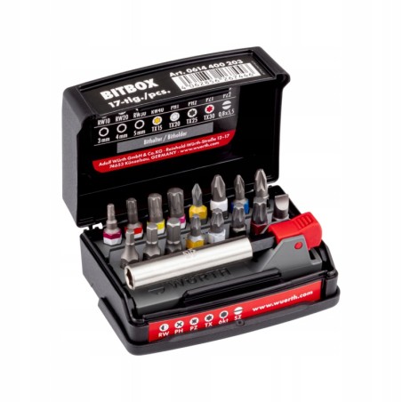 Wurth Zestaw bitów 1/4” - 17 elementów (0614400203)