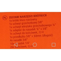 Zestaw narzędzi krótkich werckmann 46 elementy