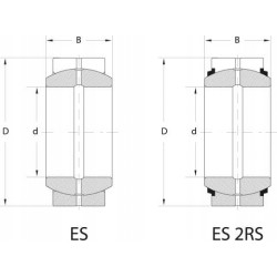 GE016 ES Łożysko Ślizgowe Przegubowe 16mm GE016-ES (16x30x14)