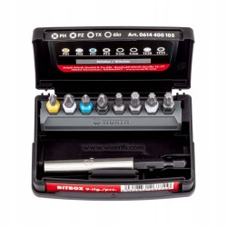 Wurth Zestaw Bitów 1/4" PH PZ TX Uchwyt 9 elementów (0614400105)