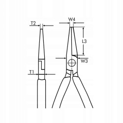 Wurth Szczypce półokrągłe ZEBRA DIN ISO 5745 (071401557)