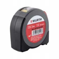 Wurth Miarka taśma 3m 16mm miara zwijana metrówka z okienkiem (071465 071)