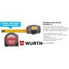 Wurth Miarka taśma 3m 16mm miara zwijana metrówka z okienkiem (071465 071)