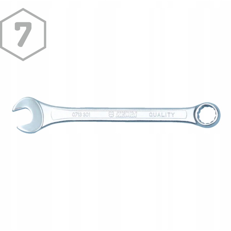 Klucz płasko oczkowy krótki 7 SW7 Wurth Zebra