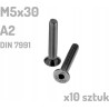 Śruba nierdzewna A2 M5x30 mm DIN 7991 INOX x10 sztuk