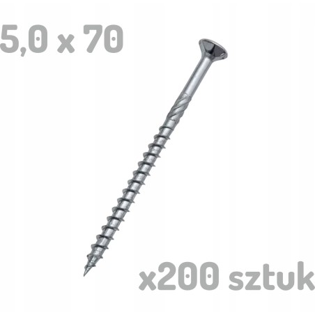 Wurth Wupofast PZ 2 Wkręt do drewna 5x70/40 x 200 sztuk