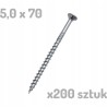 Wurth Wupofast PZ 2 Wkręt do drewna 5x70/40 x 200 sztuk