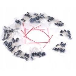 Zestaw kondensatorów elektrolitycznych 120 sztuk | 12 typów wartości