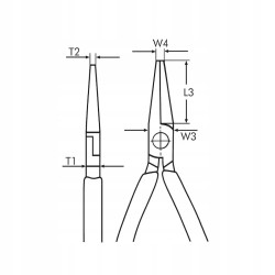 Wurth Szczypce półokrągłe DIN ISO 5745