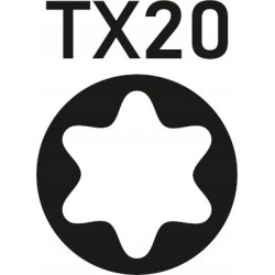 Bit torx Wurth 06143120 TX20 x 25mm x 1 sztuka