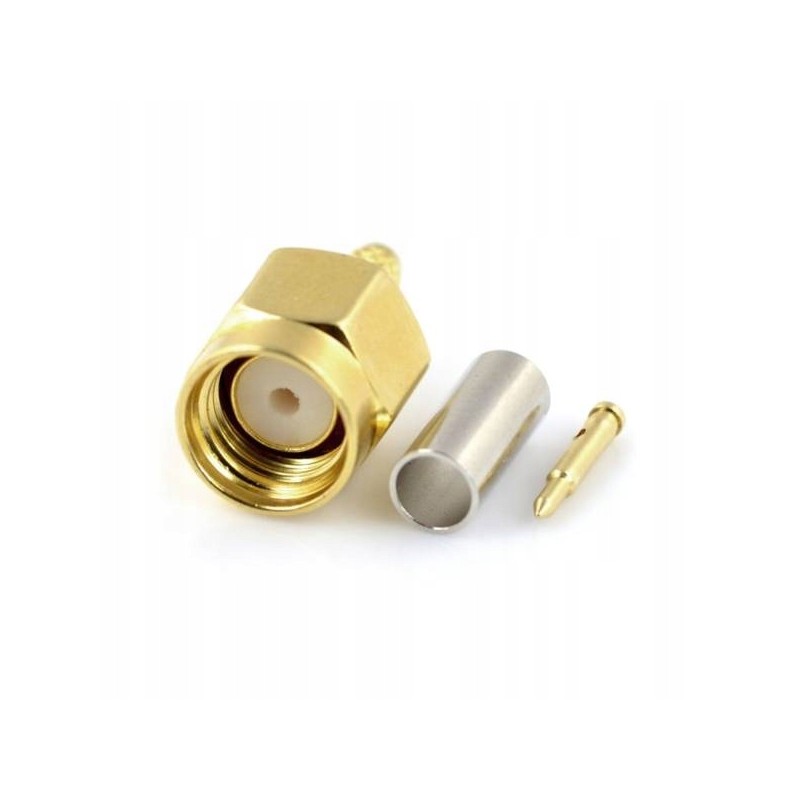 Złącze męskie do zarobienia SMA plug na przewód SMA-J-1.5 - adapter prosty