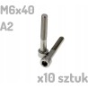Śruba nierdzewna A2 M6x40mm DIN 912 imbus INOX x10 sztuk