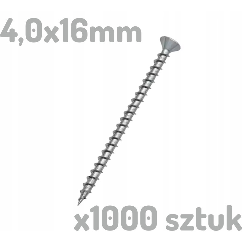 Wurth wkręt do płyty wiórowej Wupofast 4x16/11 x1000 sztuk