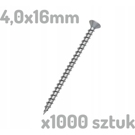 Wurth wkręt do płyty wiórowej Wupofast 4x16/11 x1000 sztuk