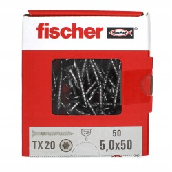 Wkręty do drewna Fischer 5,0x50 TX20 x50 sztuk