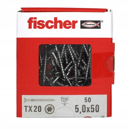 Wkręty do drewna Fischer 5,0x50 TX20 x50 sztuk