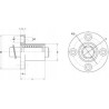 Łożysko liniowe z kołnierzem LMF20L -UU przedłużone średnica 20mm