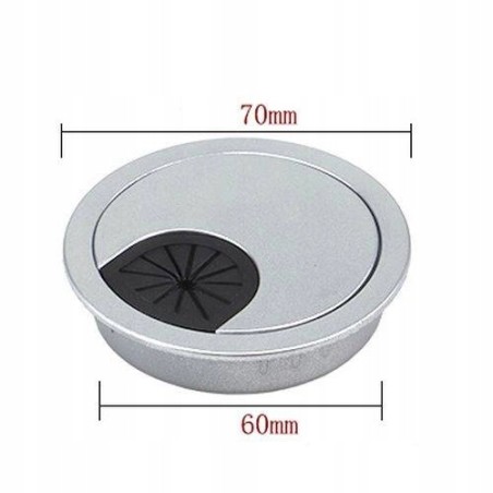 Przelotka do kabli na biurko okrągła 60mm na 70mm przepust do przewodów