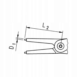 Szczypce do pierścieni Segera 140mm, proste - Wurth