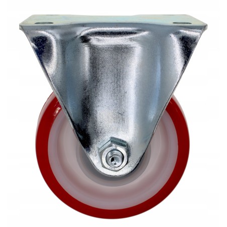 Koło stałe 100mm 80kg kółko jezdne czerwone