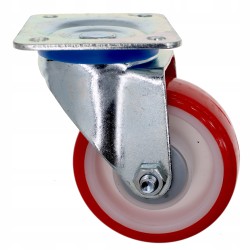Koło obrotowe 100mm 80kg kółko jezdne skrętne czerwone
