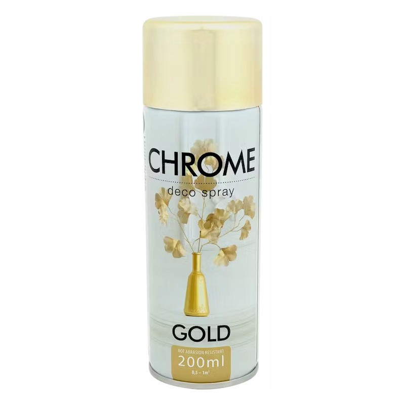 Chromowa farba w sprayu złota 200ml efekt "Gold"