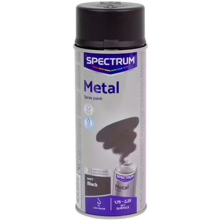 Matowa farba w sprayu do metalu czarna 400ml