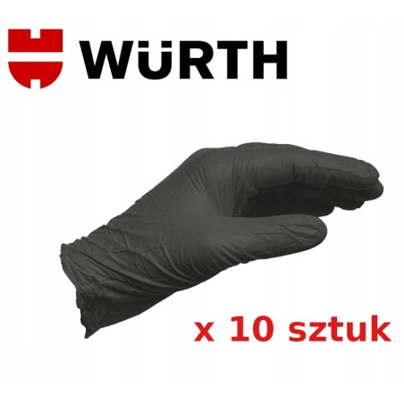 Wurth Rękawice nitrylowe bezpudrowe roz L 10 sztuk