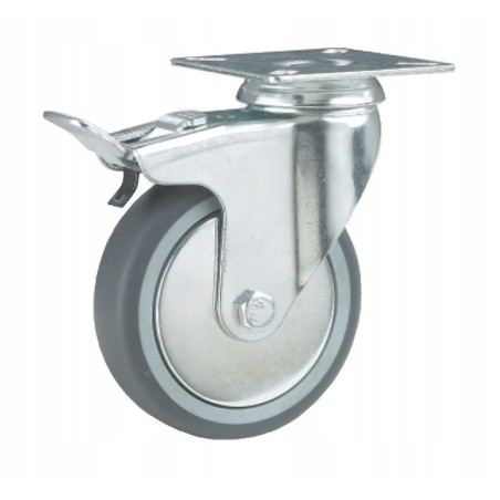 Koło obrotowe z hamulcem 75mm 60kg zestaw jezdny