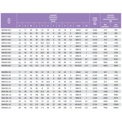 Łożysko liniowe zamknięte w obudowie SMA25L UU long