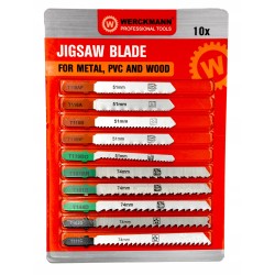 Zestaw brzeszczotów metal, drewno, PCV, 10 sztuk