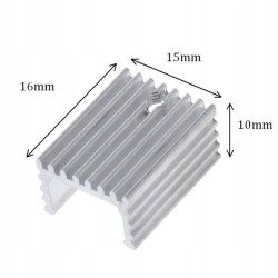 Radiator alu TO220 gwint 15x10x16mm x 5sztuk