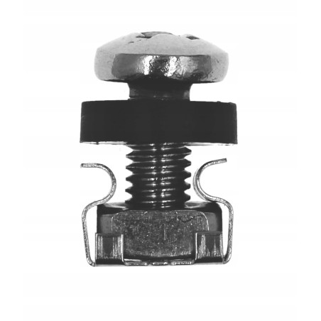 Śruba koszyczkowa M6x16 niklowana do szaf rack x10