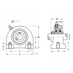 UCPA202 Łożysko samonastawne w oprawie UCPA 15mm