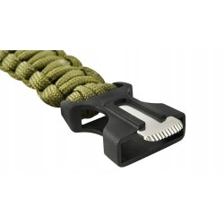 Bransoletka SURVIVAL z akcesoriami zielona (5 w 1)