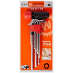 Klucze trzpieniowe TORX T9-T50 11ele WERCKMANN